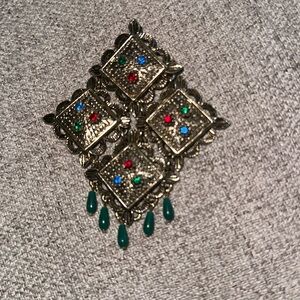 Vintage Sarah Coventry Four squares Tilted To Diamond brooch signed 1950s